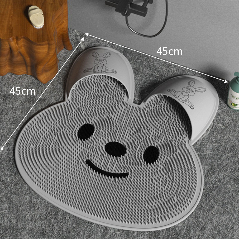TPE Bath Mat Back Suction Cup Massage Foot Mat