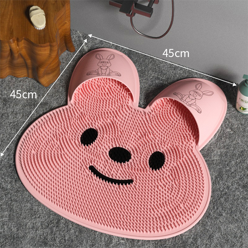 TPE Bath Mat Back Suction Cup Massage Foot Mat