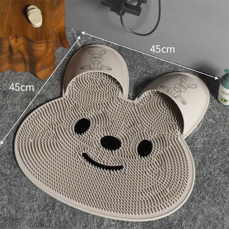 TPE Bath Mat Back Suction Cup Massage Foot Mat